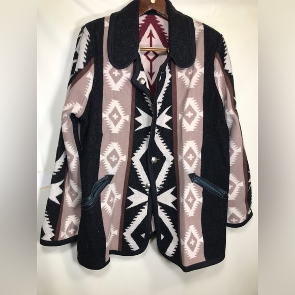 Native Jackets & Blazers - Native Jackets Womens Coat Large Sante Fe Southwestern Zuni Pueblo Wool Blend